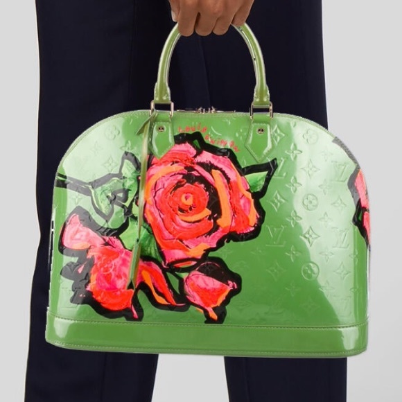 Louis Vuitton Green Floral Tote - Picture 3 of 10